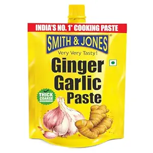 Smith & Jones Ginger Garlic Paste, 200g, India's No.1 Cooking Paste, Thick & Coarse Paste for Cooking, Aromatic & Flavourful