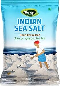 Thanjai Natural Indian Sea Salt 1Kg [No Artificial Iodine] Hand Harvested Traditionally Made 100% Natural (1kg) (Crystal)